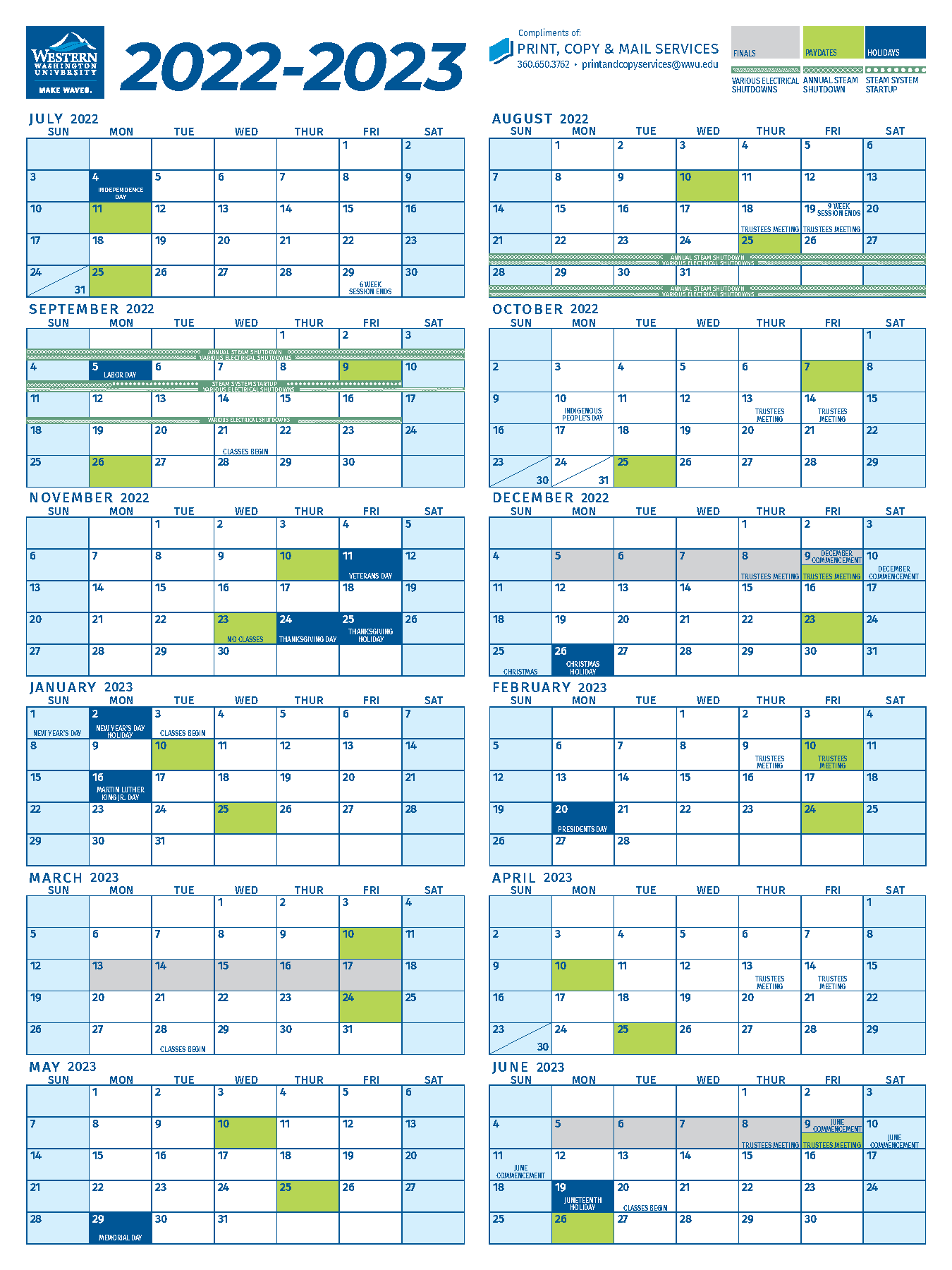 Image of 2022 - 2023 Planning Calendar