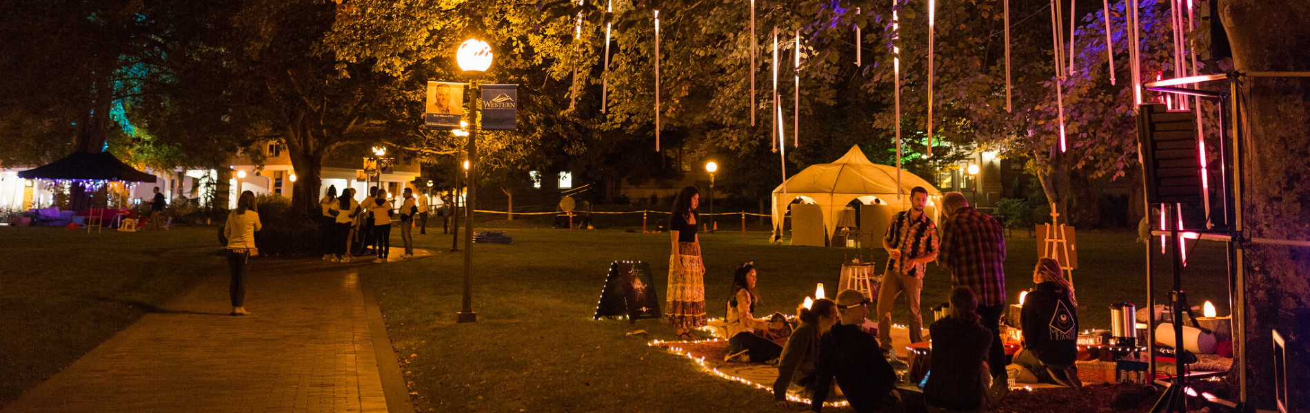 photo of a night market on the WWU Campus